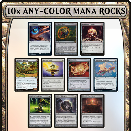 Any color mana rock - 10, bundle