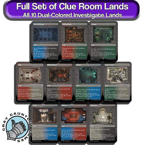 Clue rooms mtg dual lands - clue,