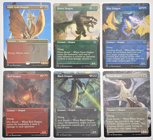 Mtg full art borderless dragon - full,