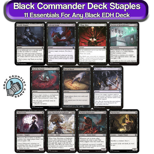 Black commander deck staples - black,