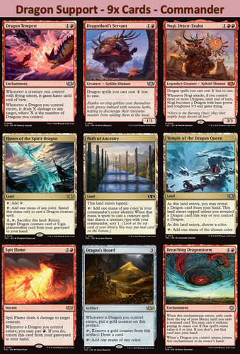 Dragon support cards red - dragon,